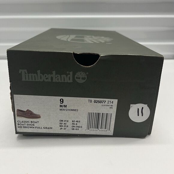 Timberland Men 9 M Boat Shoes Classic Brown Full Grain Leather 25077 main image 6